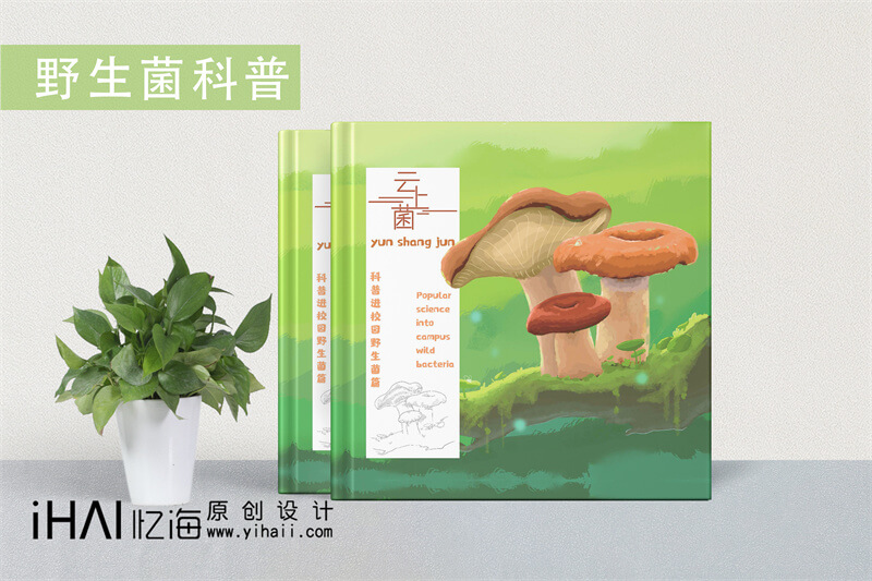 野生菌科普进校园精装宣传画册设计