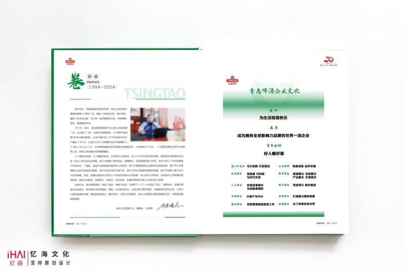 青岛啤酒企业30周年庆画册