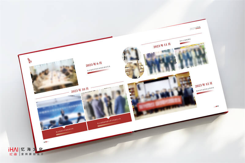 图文结合排版设计领导工作纪实记录相册-忆海文化