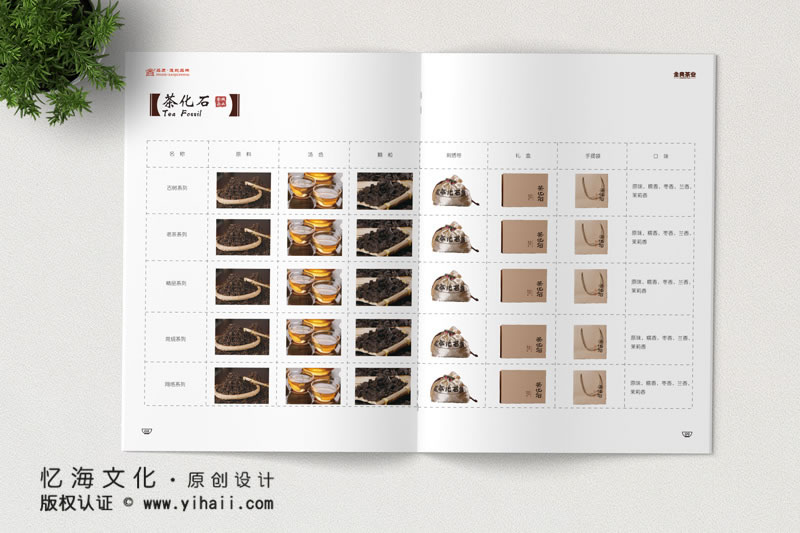 昆明忆海文化-茶叶公司宣传画册制作-普洱茶叶产品画册设计