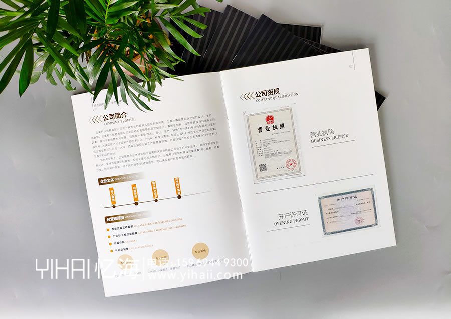 昆明忆海文化企业画册封面设计制作-定制企业宣传画册　